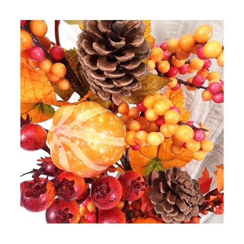 パンプキン造花スプレー 60cm 秋・ハ