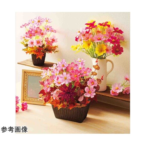 コスモス盛カゴ造花アレンジ 高さ34cm