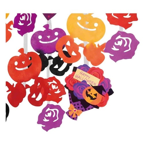 ローズハロウィンプリーツハンガー 天井飾