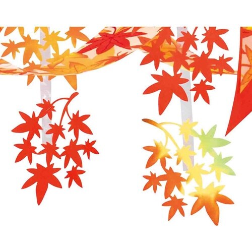 プリント紅葉 2連ペナント 160cm