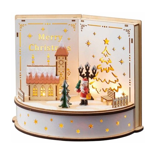 LEDウッドスタンド サンタ【クリスマス