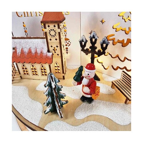 LEDウッドスタンド サンタ【クリスマス