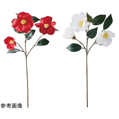 正月飾り 椿スプレー60cm レッド 6