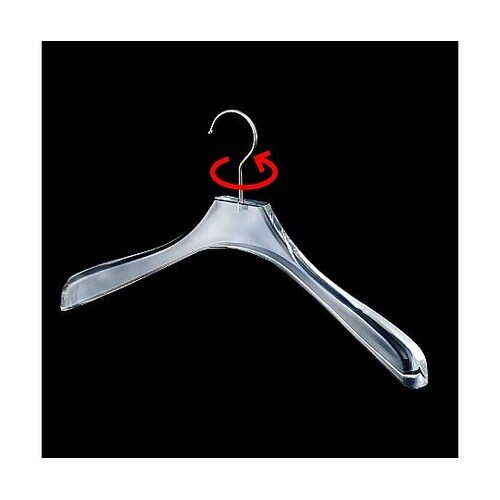 透明アクリルハンガー 婦人トップス用肩厚