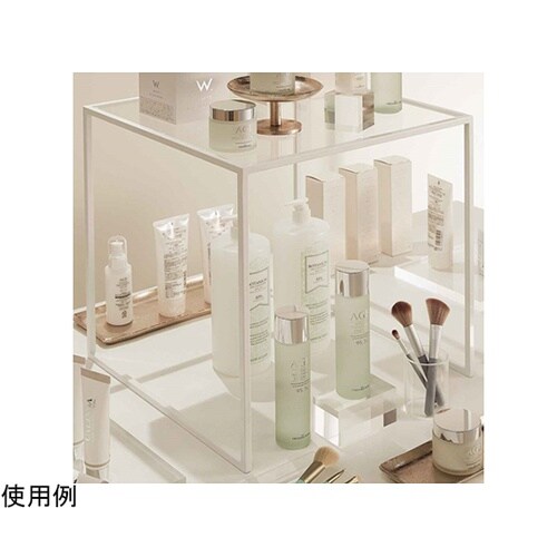 スチール脚コの字ディスプレイ ホワイト