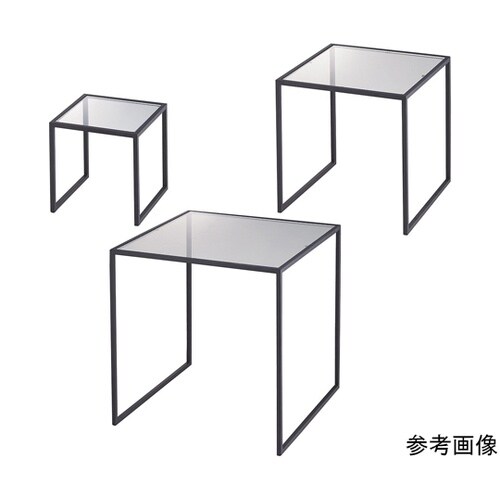 スチール脚コの字ディスプレイ ブラック