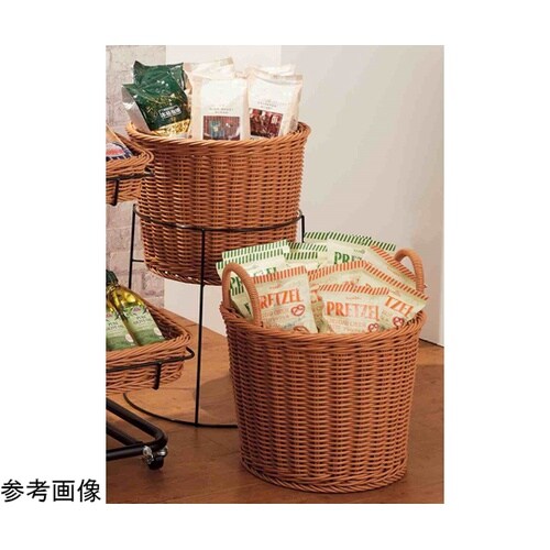 PP製投込みバスケット 浅型 持ち手付