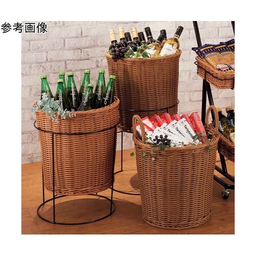 PP製投込みバスケット 浅型 ブラウン