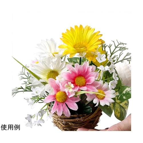 ガーベラ盛カゴアレンジ 造花 33−16