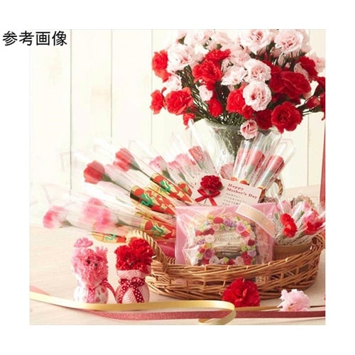 造花カーネーションラップ巻 レッド 長さ