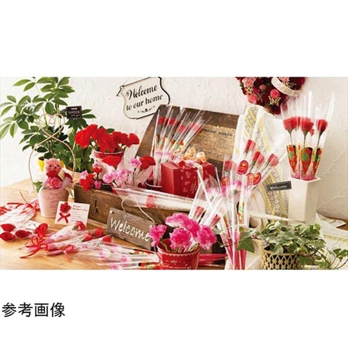 造花カーネーションラップ巻 レッド 長さ