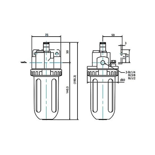 Rc 1/4” ルブリケータ EA153