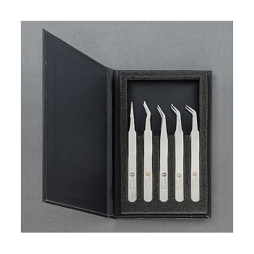 5本組 精密ピンセット(ステンレス製)