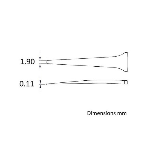 1.9x120mm/2A 超精密ピンセッ