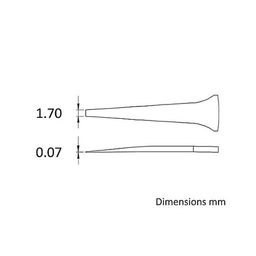 1.7x120mm/F 超精密ピンセット