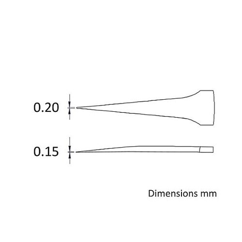 0.2x90mm/M2 超精密ミニピンセ