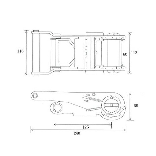 58mmx6m/2t ベルト荷締機(ラチ