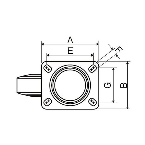 200mm キャスター(自在金具/弾性タ