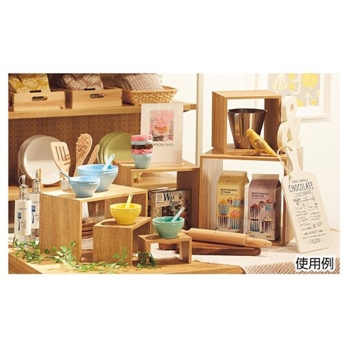 木製コの字ディスプレイ ラスティック柄