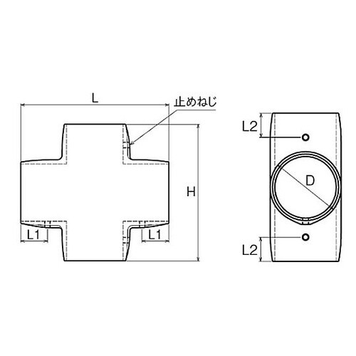 38mm パイプジョイントクロス(ステン