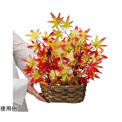 紅葉造花バスケット 幅39×高さ44cm