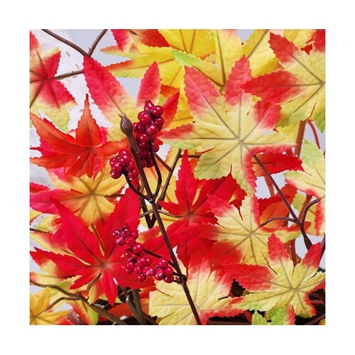 紅葉造花バスケット 幅39×高さ44cm