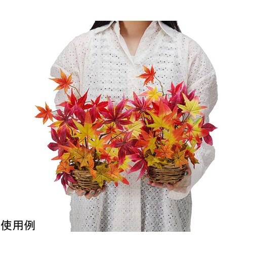 紅葉造花盛カゴアレンジ 幅31×高さ34