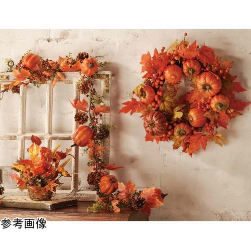 オータムデイジー盛カゴ造花アレンジ 幅2