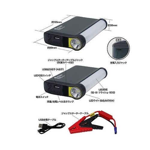 リチウムポリマーバッテリー ジャンプスタ