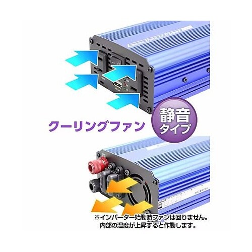 インバーター USB&コンセント 静音タ