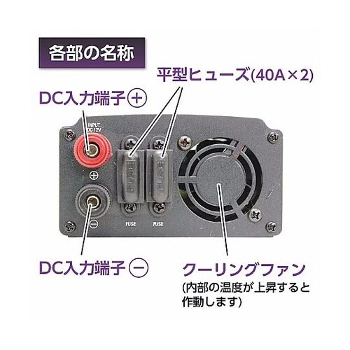 インバーター USB&コンセント 静音タ