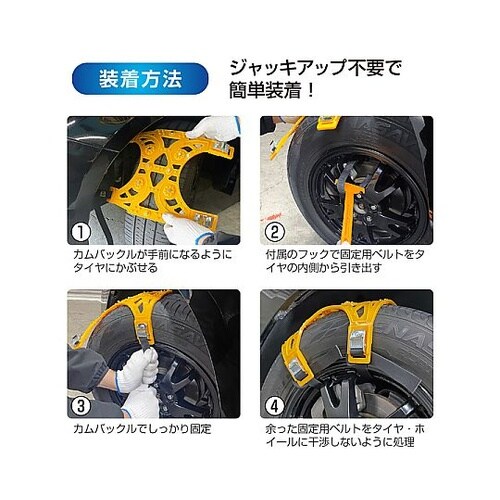 クルマ用緊急脱出用タイヤネット 突然の積