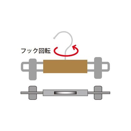 子供用木製ハンガー クリア ボトム 外型