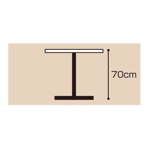 ラウンドカフェテーブル 黒脚 直径60c