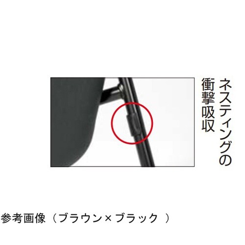 背合板ネスティングキャスターチェア 背ナ