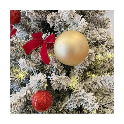 木製ベースクリスマスツリーセット スノー