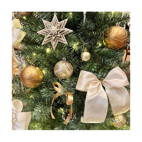 デラックス木製ベースクリスマスツリーセッ