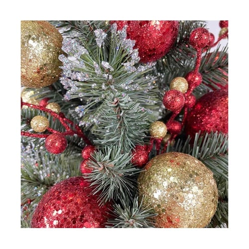 バーラップクリスマスツリー 60cmレッ