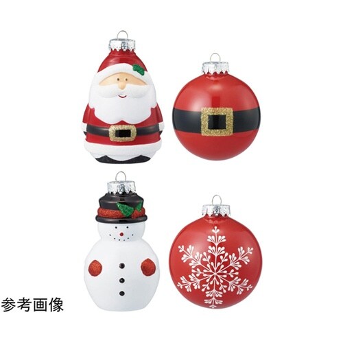 【4個】 キャラクターオーナメントスノー