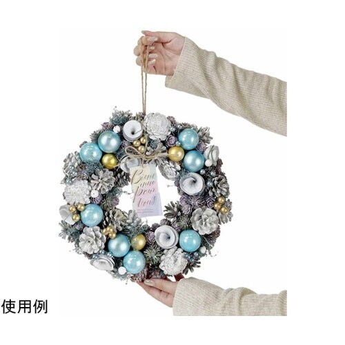 ナチュラル クリスマスリース ブルー 3