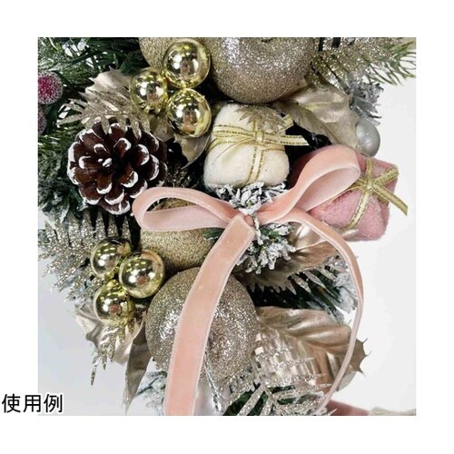 リボン クリスマススワッグ ピンクリボン