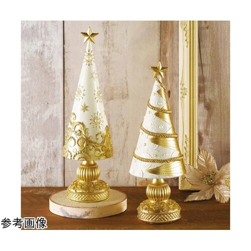 クリスマスツリーオブジェゴールドライン