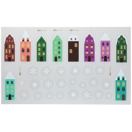 ウインドウステッカー 雪降る街 48−1