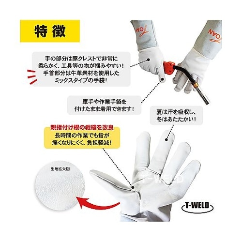 豚クレスト手袋 ミックスタイプ 1セット