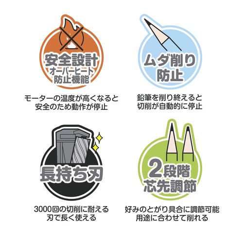 電動鉛筆削りドッチモ(パープル)