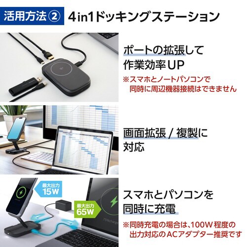 Type−C ドッキングステーション 充電 グレー