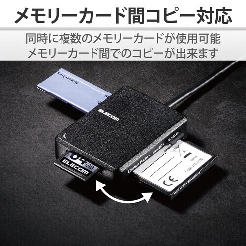 USB3.0カードリーダー 超高速 ブラック