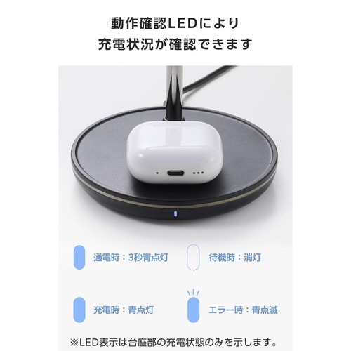 ワイヤレス充電器 15W マグネット式 ブラック