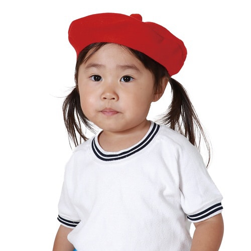 フェルト ベレー帽 赤