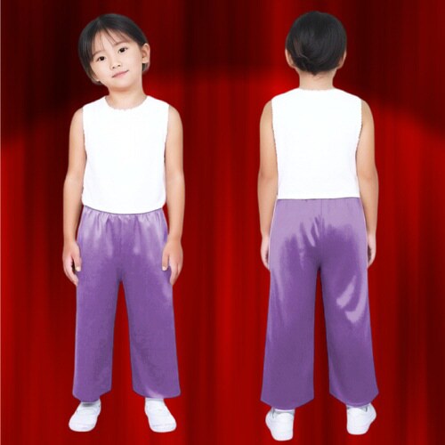 ソフトサテン ズボン J 紫